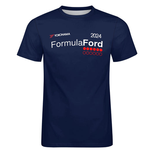 FORMULA FORD 24 Official Heavyweight 100% Cotton Crewneck T-shirt - 24 SEASON - Navy