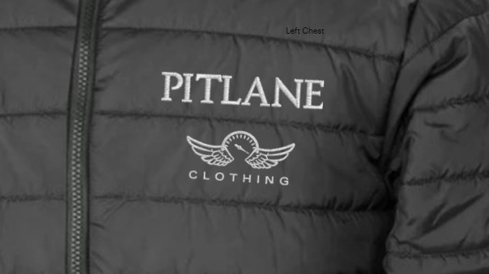 PIT LANE CLOTHING Acceleration Embroidered Puffer Racing Jacket - Carbon