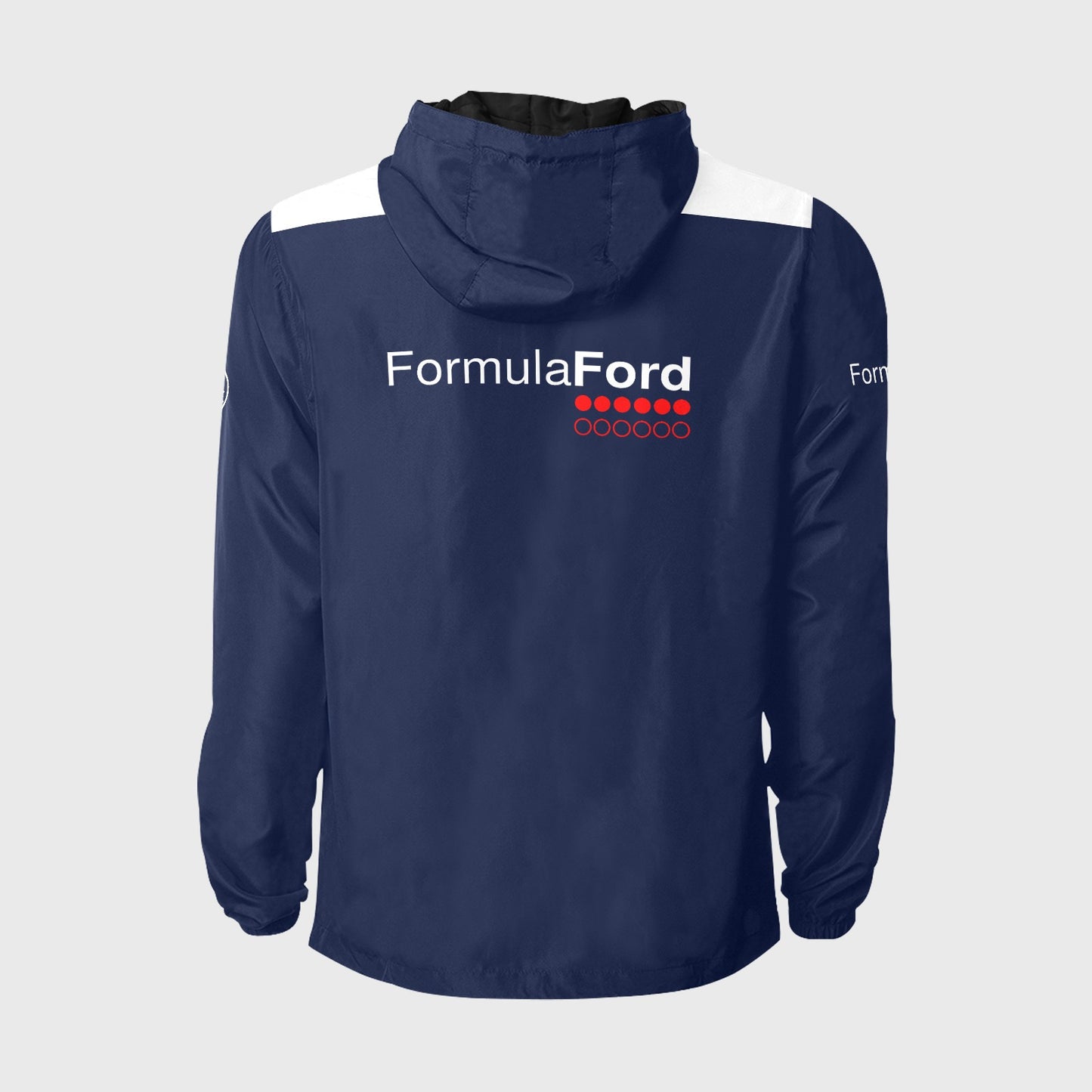 FORMULA FORD Official Waterproof + Quilted windbreaker jacket with hood - Navy