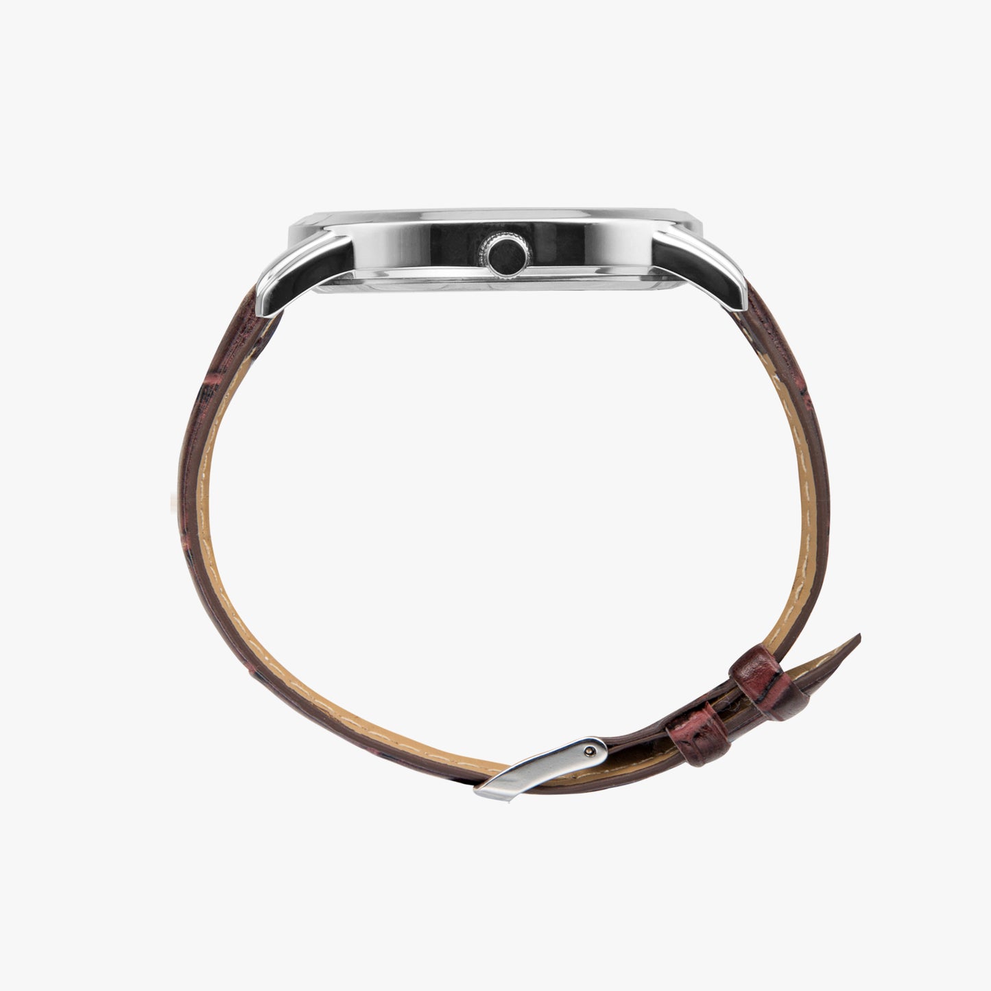 Pit Lane Clothing: 'Sprint' stainless steel watch - Brown Leather