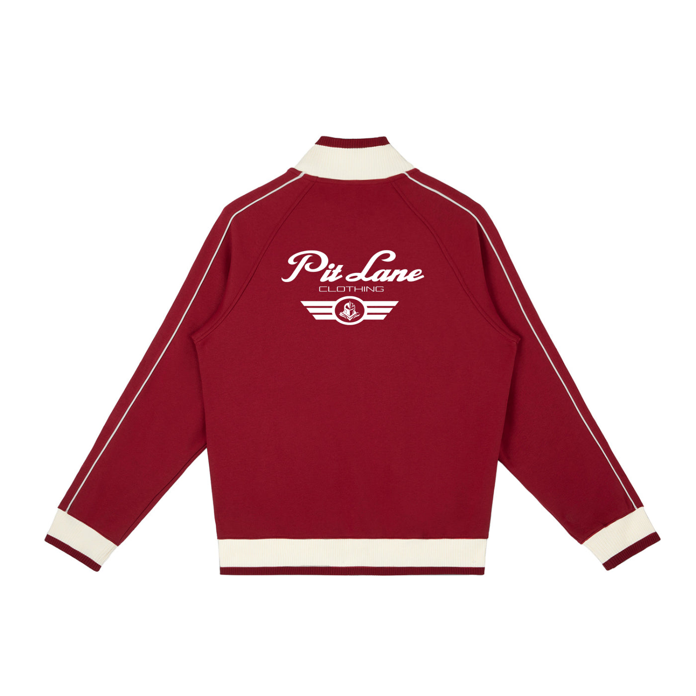 Pit Lane Clothing: Raglan Sleeve Zip Track Jacket - Monza Red