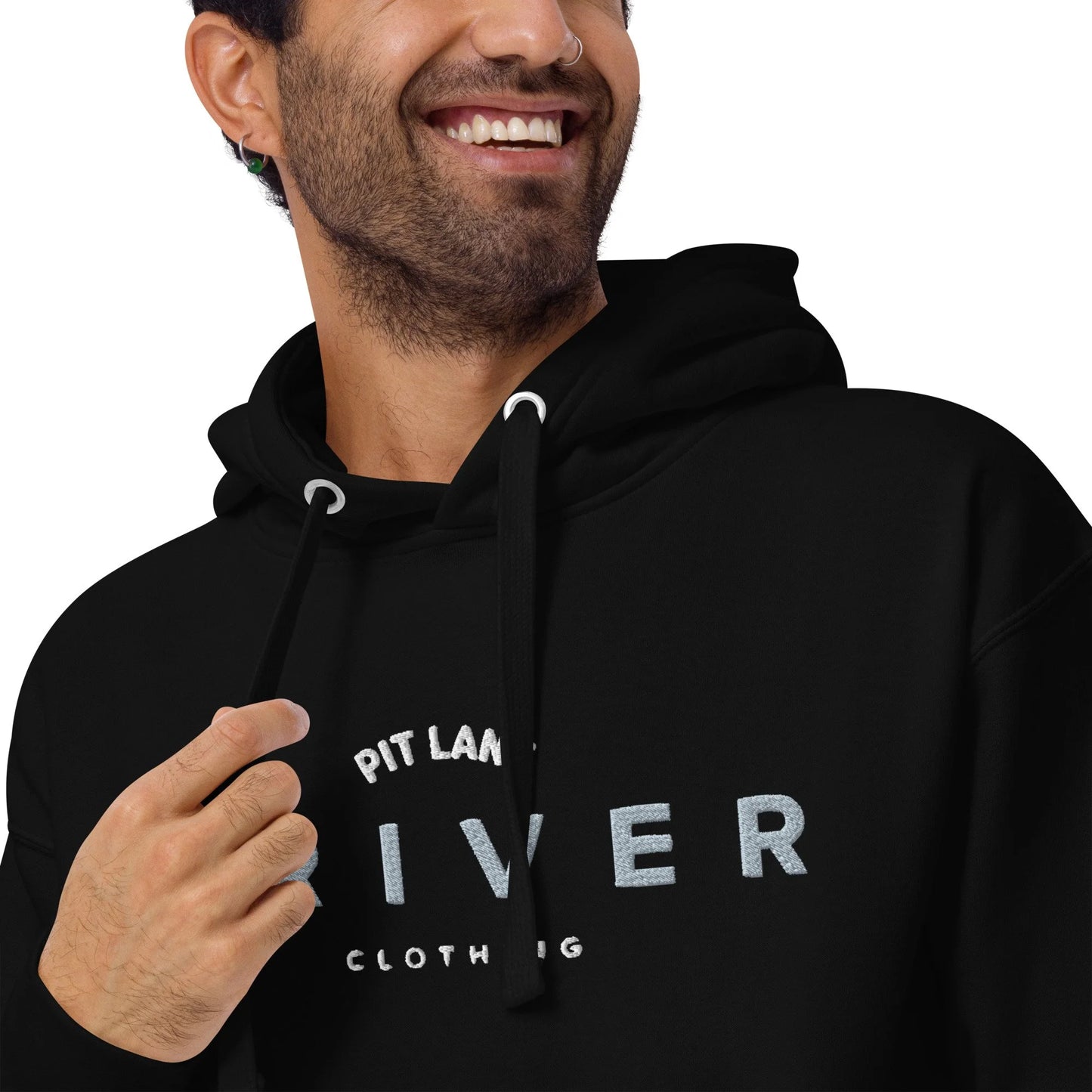 Pit Lane Clothing: Embroidered Hoodie - Driver - carbon/black