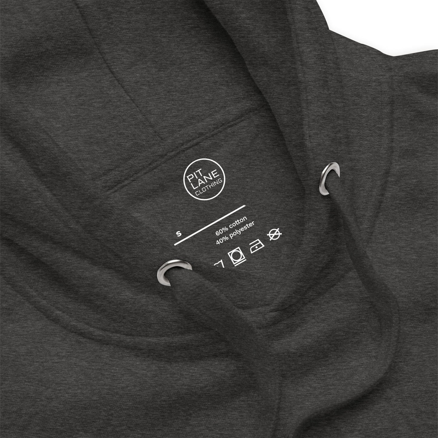 PIT LANE CLOTHING Embroidered Heavyweight Hoodie - Grey Carbon