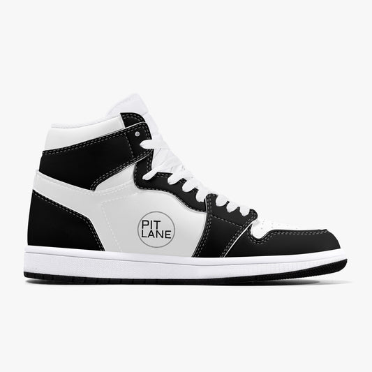 PIT LANE High-Top Full Leather Sneakers - carbon straight