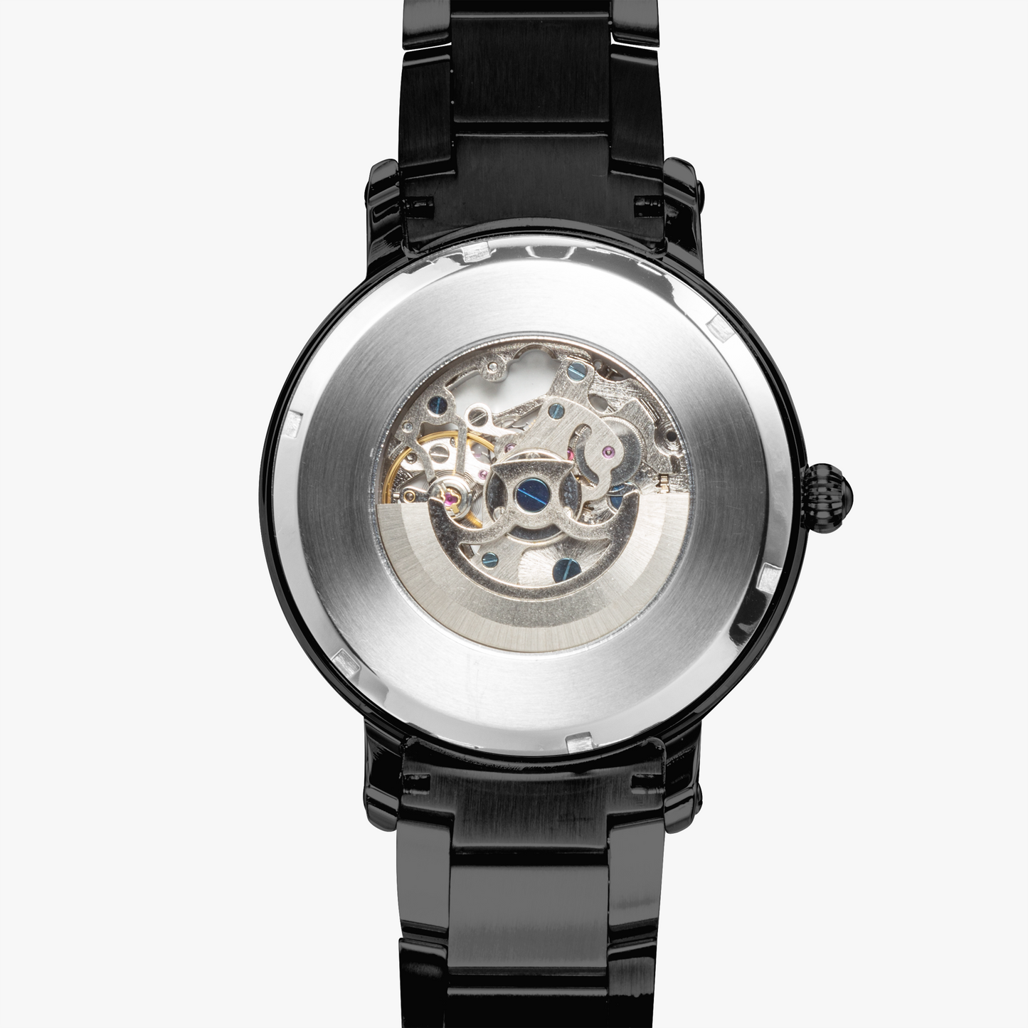 Pit Lane Clothing:  'Blade' stainless steel watch - Black metal band