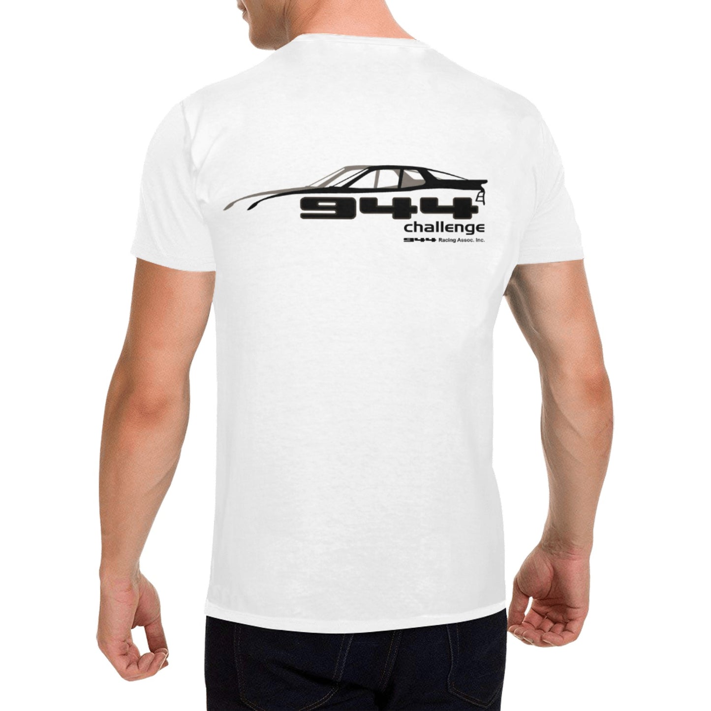 944 CHALLENGE 100% cotton 944 outline straight T-shirt -  circuit white - Fitted