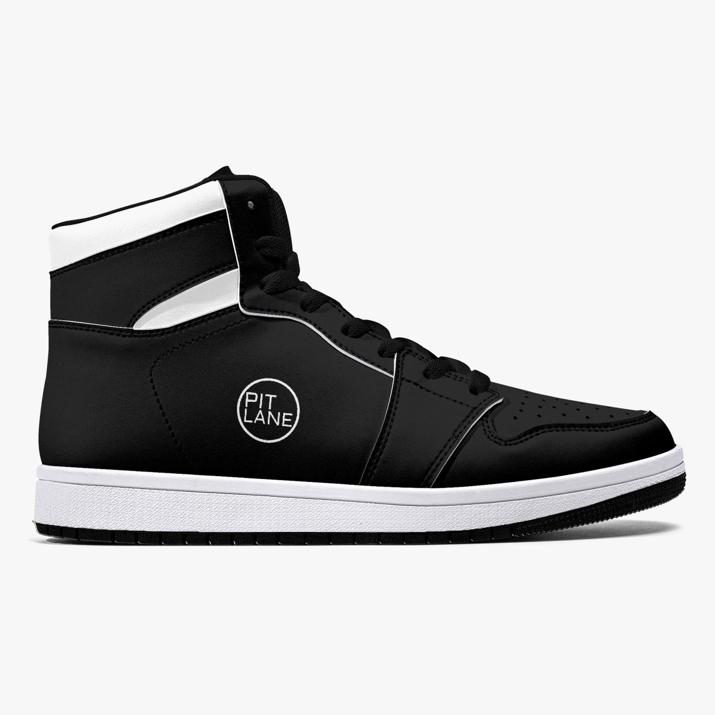 PIT LANE CLOTHING High-Top Full Leather Sneakers - carbon lite