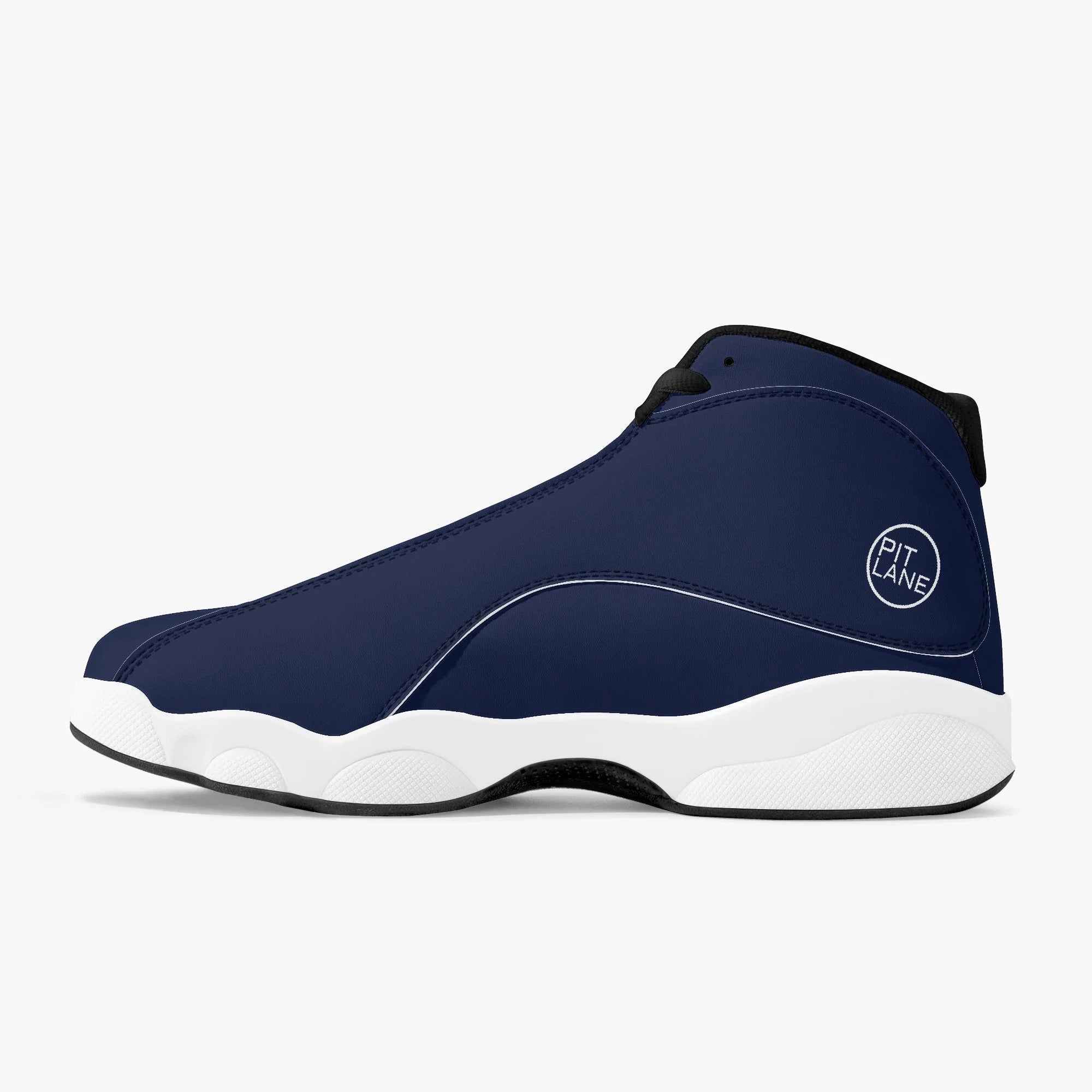 Formula Ford Official 'Shark'  High Top Leather sneakers - Navy Blue / white