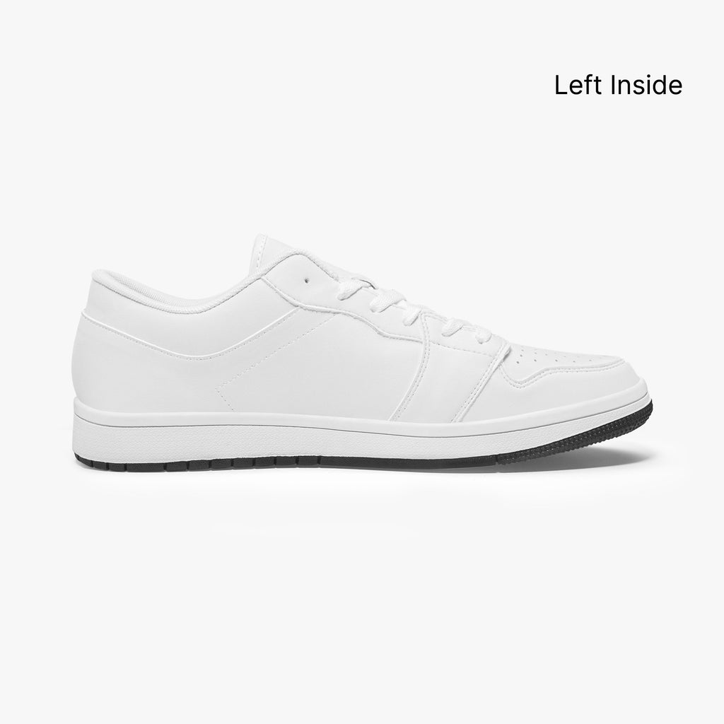 Pit Lane Clothing: 'Chicane' Low Top leather sneakers - white