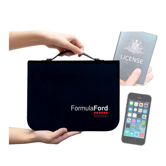 FORMULA FORD Official Leather - Licence, Phone and Documents Holder - carbon - 4 SIZES