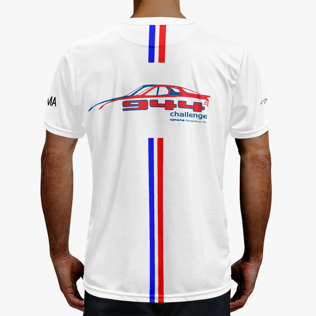 944 Challenge Series Official Moisture wicking Activewear Tee - 'Le Mans' - white