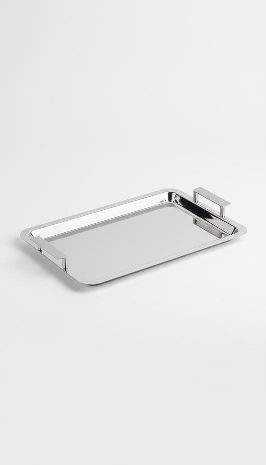Polished Steel Serving Tray