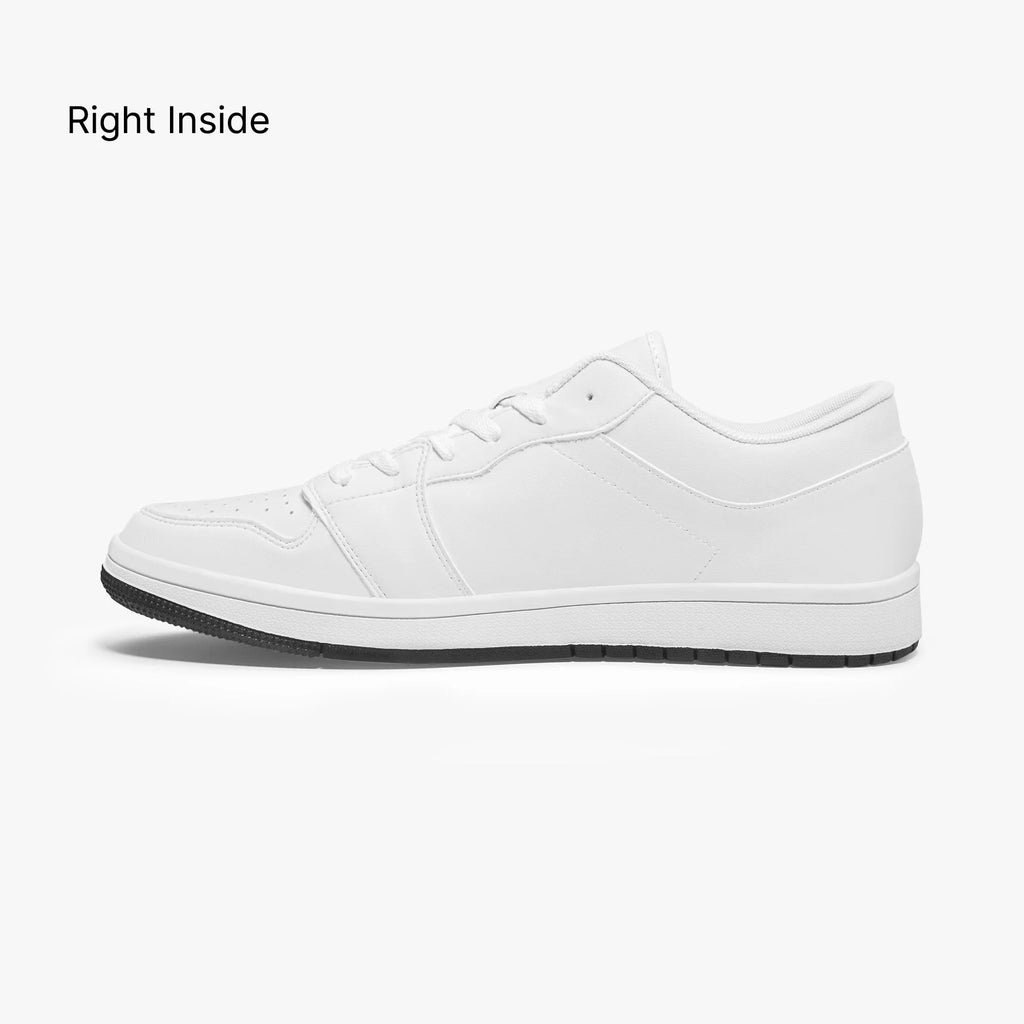 Pit Lane Clothing: 'Chicane' Low Top leather sneakers - white