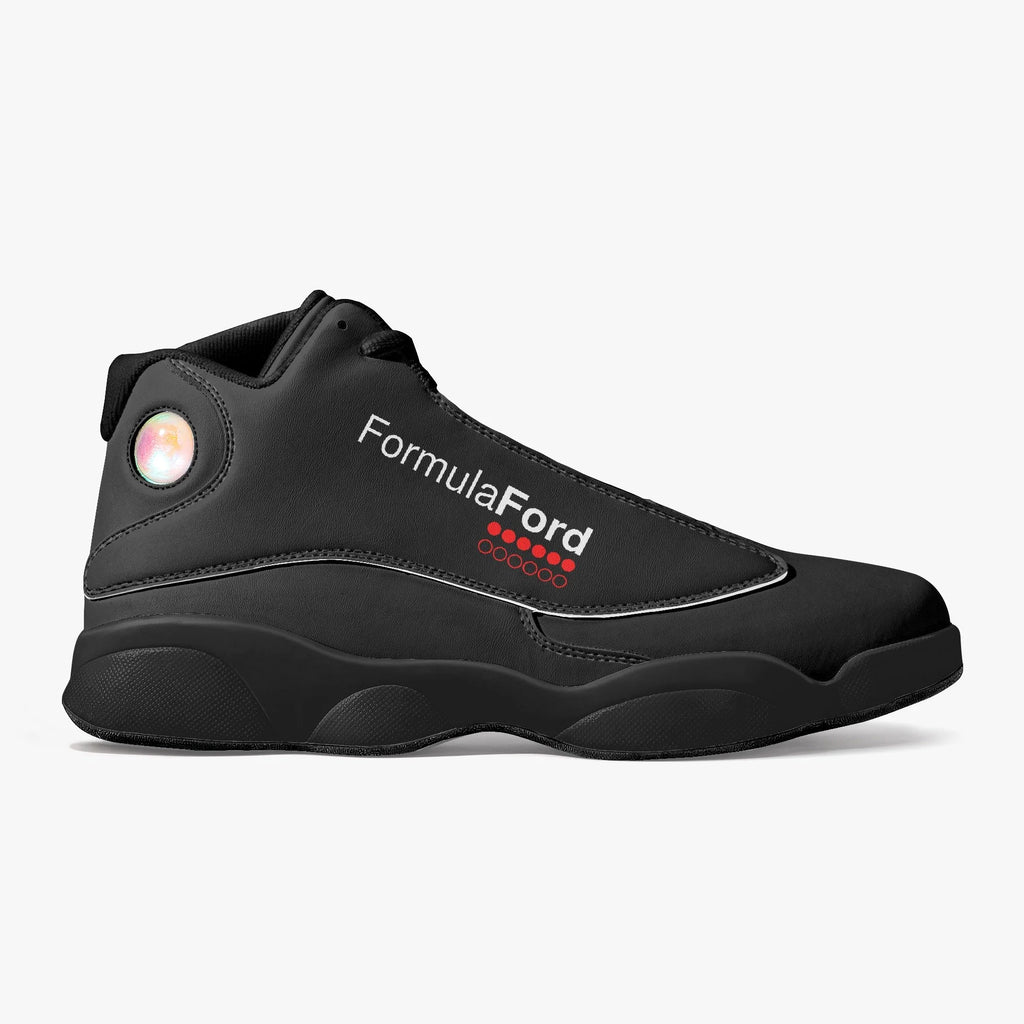 Formula Ford Official 'Shark'  High Top Leather sneakers - Full carbon / black