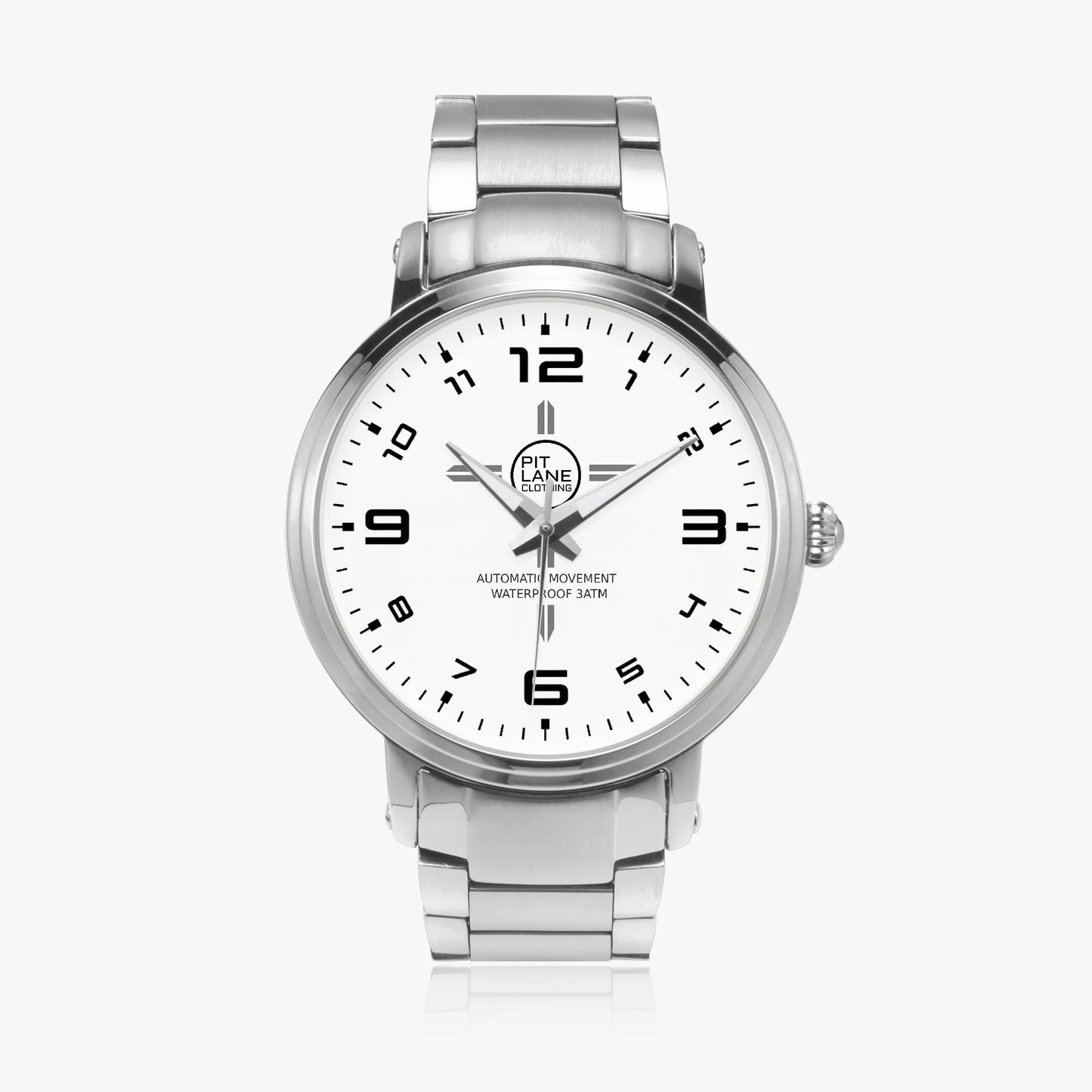 Pit Lane Clothing:  'Delta' stainless steel Analogue watch - Silver band