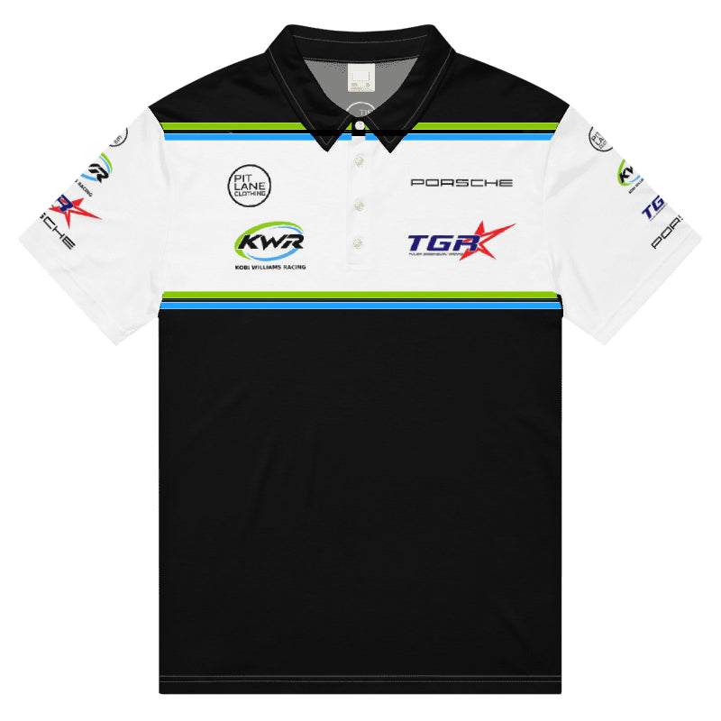 Pit Lane Clothing: KOBI WILLIAMS RACING Premium Polo shirt 12 - Black back
