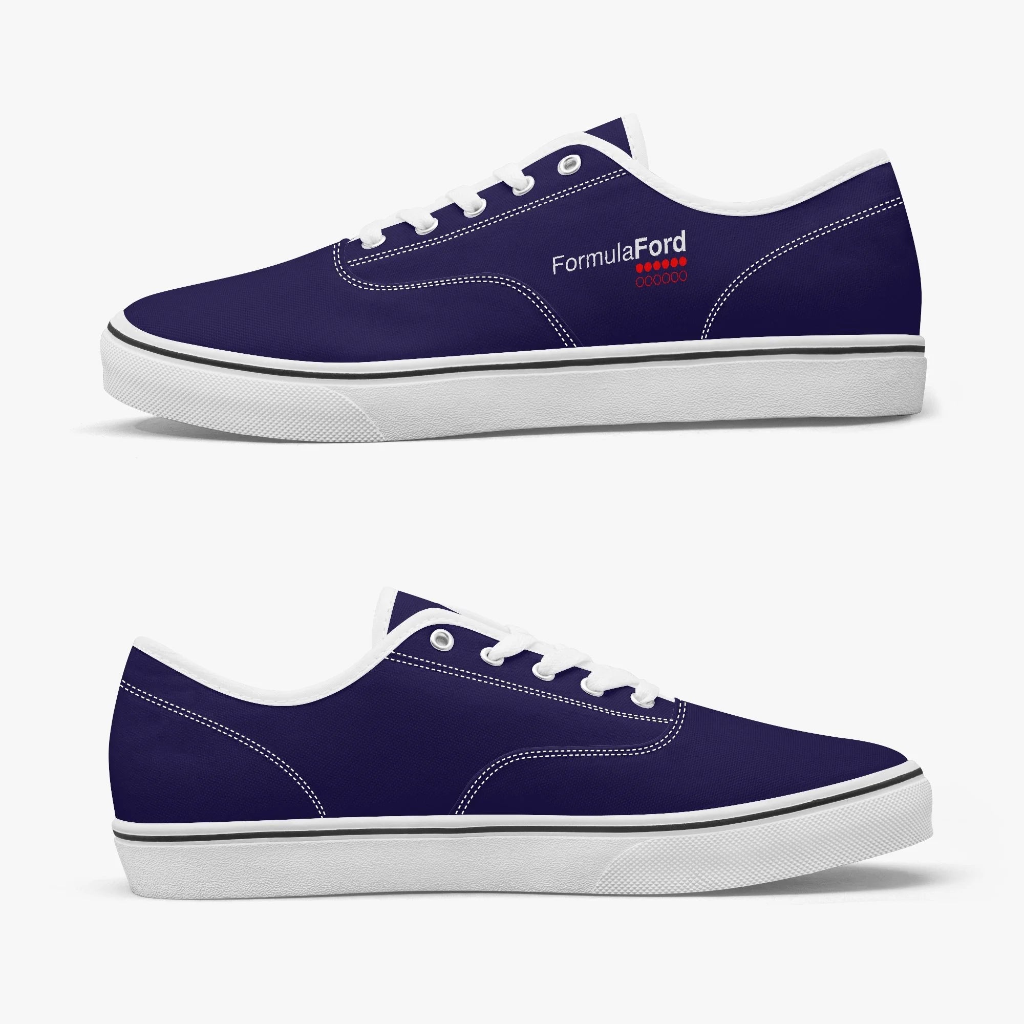 Formula Ford Official Classic Low Top Canvas Skate shoes - Navy white