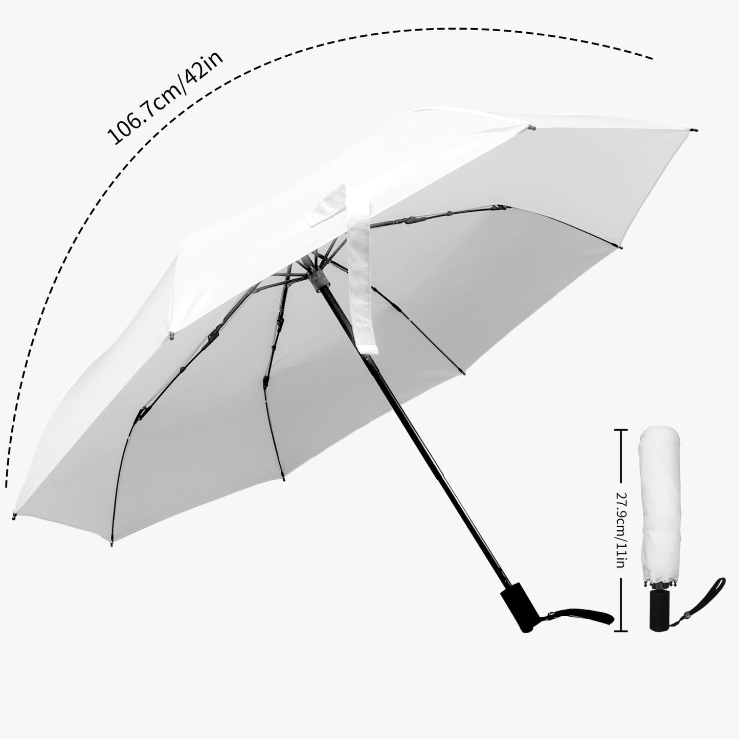PENINSULAR HOT SPRINGS folding Automatic Iron and vinyl umbrella