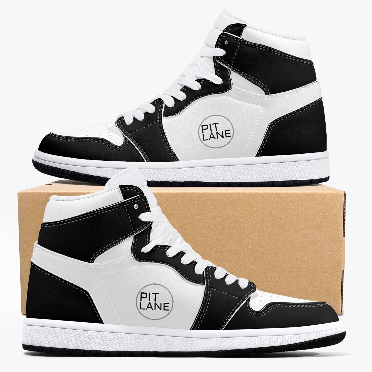 PIT LANE CLOTHING High-Top Full Leather Sneakers