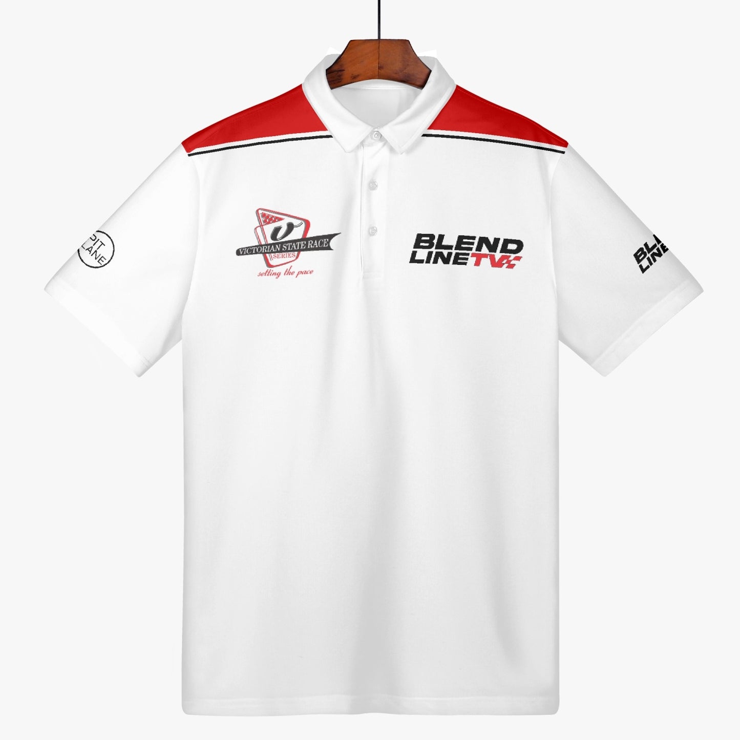 BLENDLINE TV Handmade Polo Shirt - circuit white VIC STATE