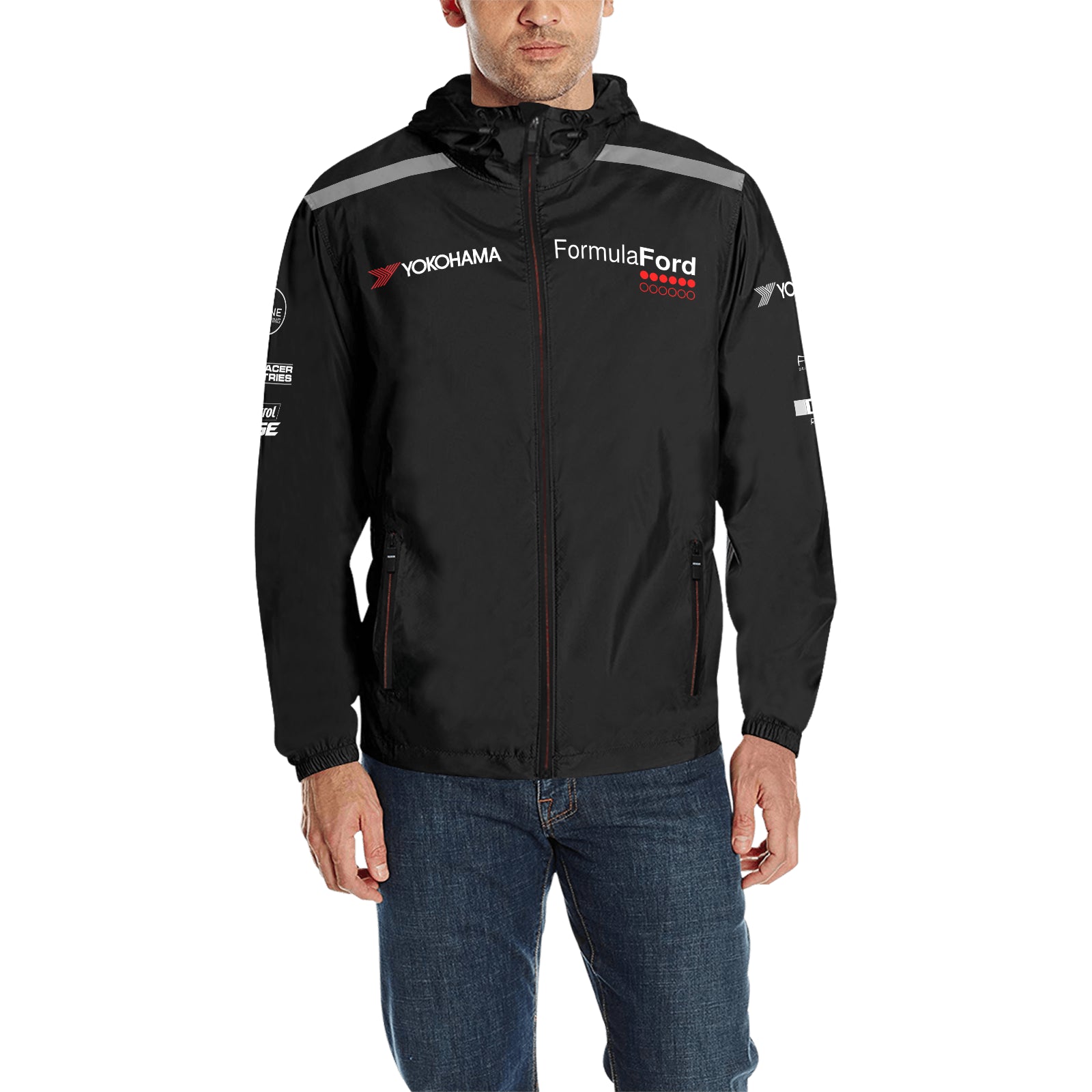 Formula Ford Australia Official Quilted Waterporoof jacket - carbon / Black