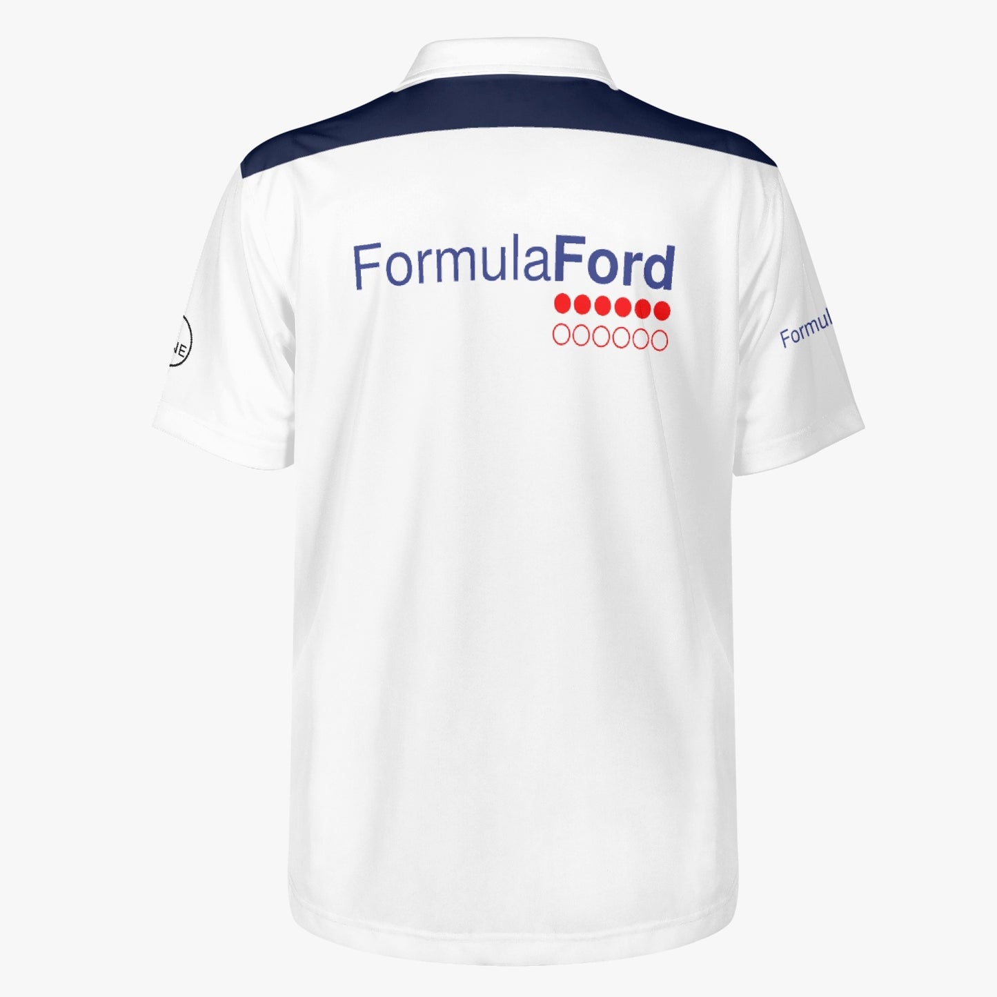 FORMULA FORD Official Handmade Polo Shirt - circuit white/blue stripe