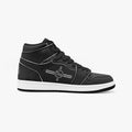 Pit Lane Clothing:  'Stealth' High Top leather sneakers - Full carbon