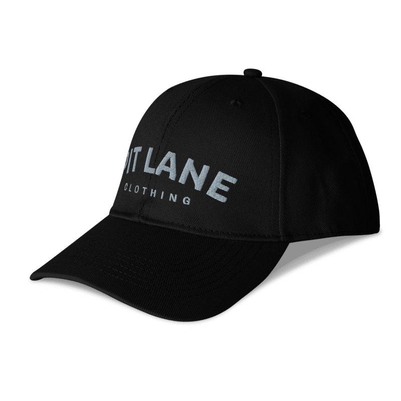 'PIT LANE' Embroidered cap - Black