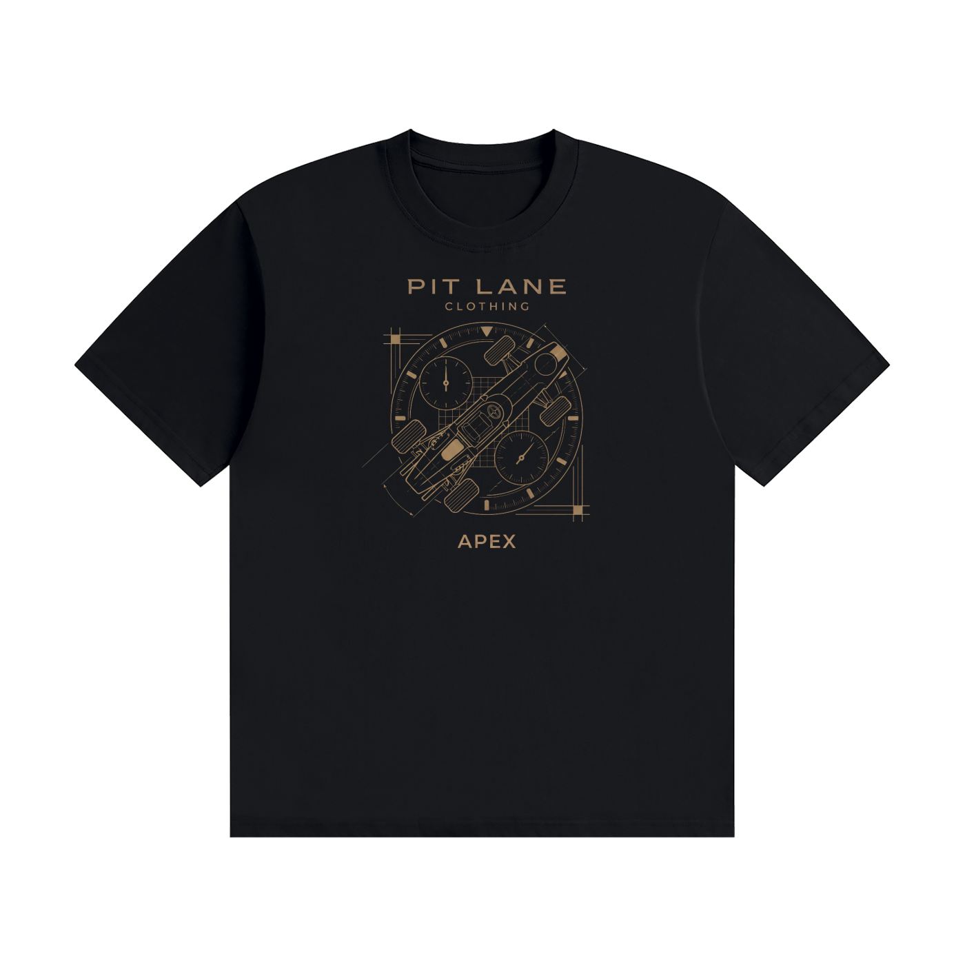 PIT LANE CLOTHING: Premium Cotton T-Shirt - APEX gold
