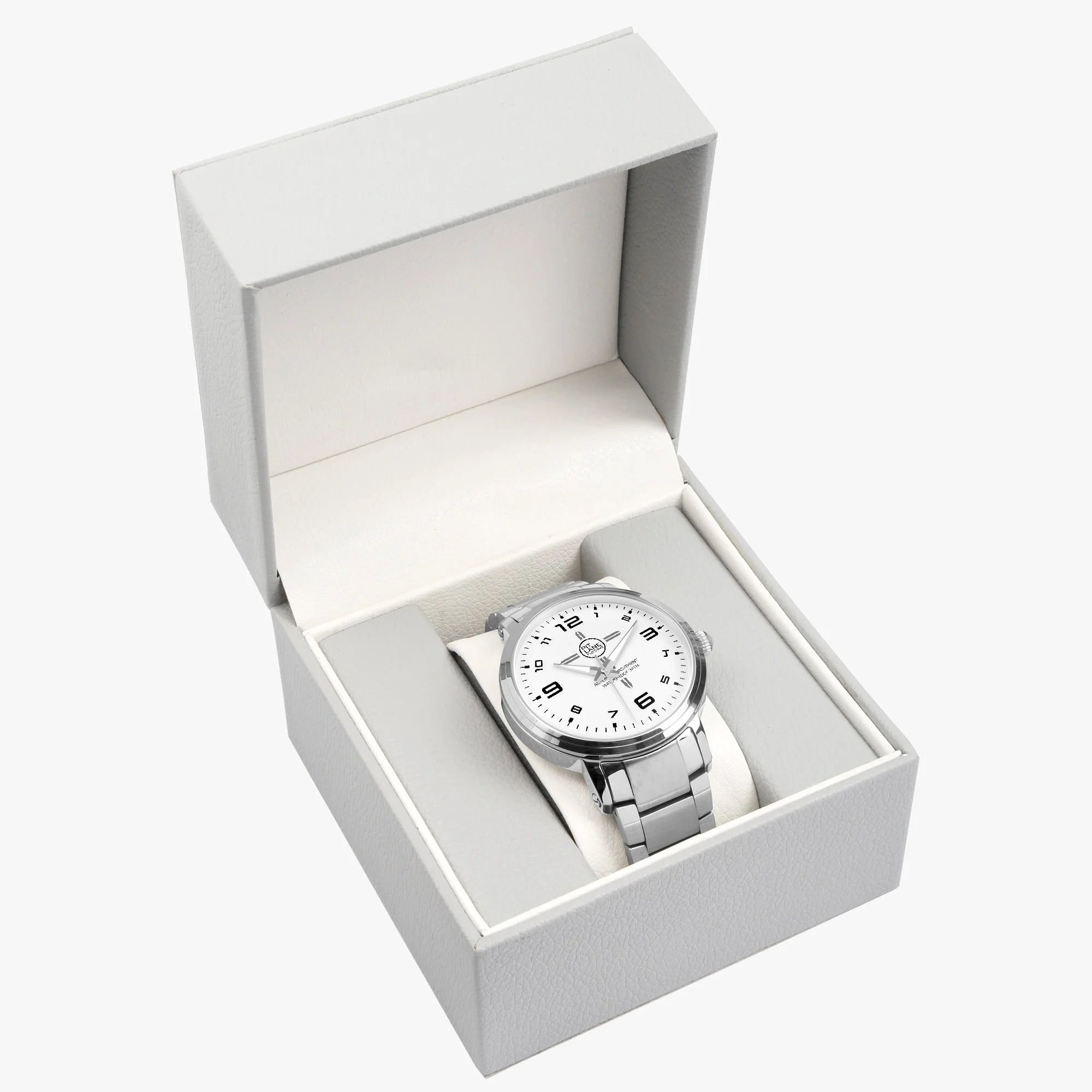 Pit Lane Clothing:  'Delta' stainless steel Analogue watch - Silver band