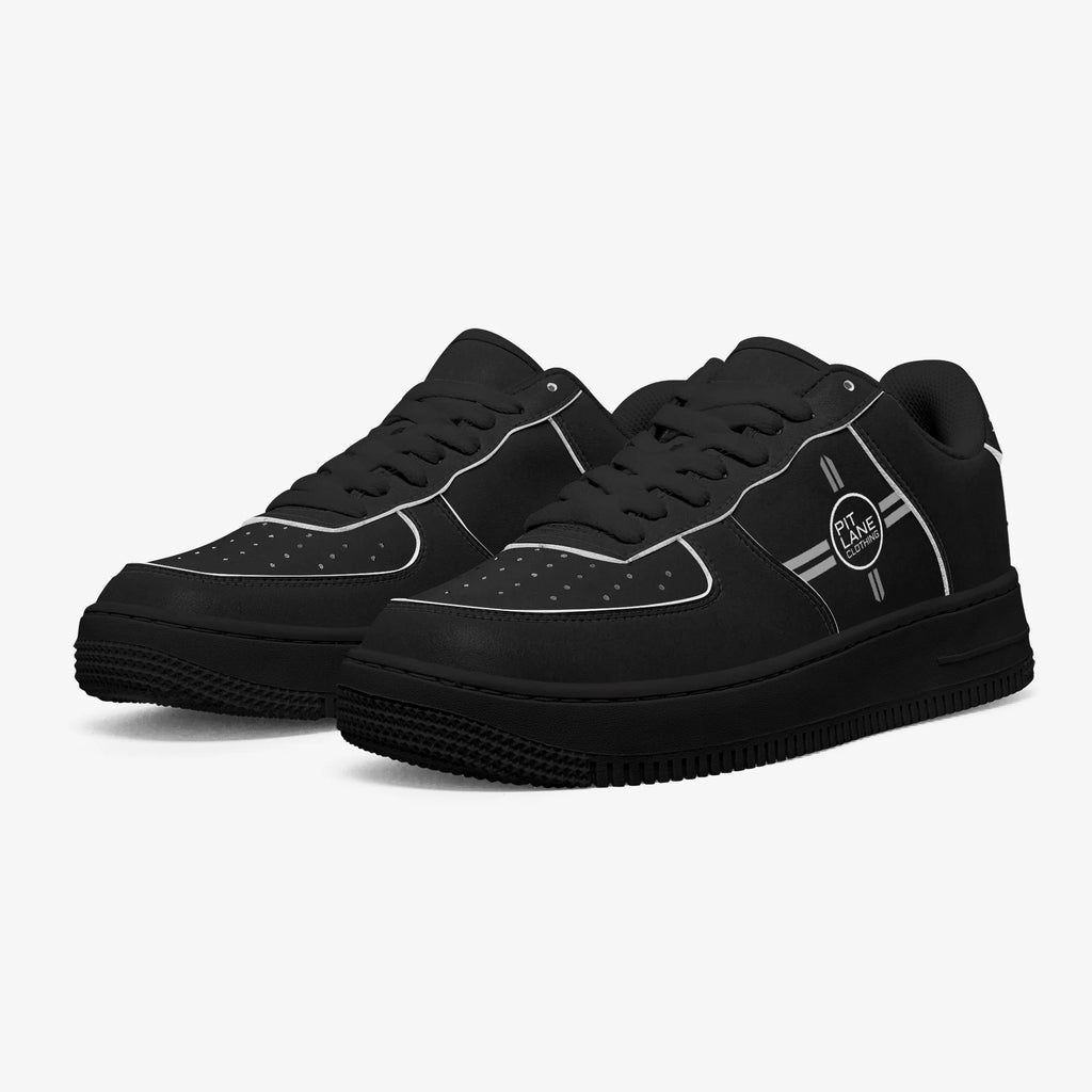 Pit Lane Clothing: 'Performance' Leather track shoe - Carbon black