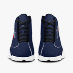 Formula Ford Official 'Shark'  High Top Leather sneakers - Navy Blue / white