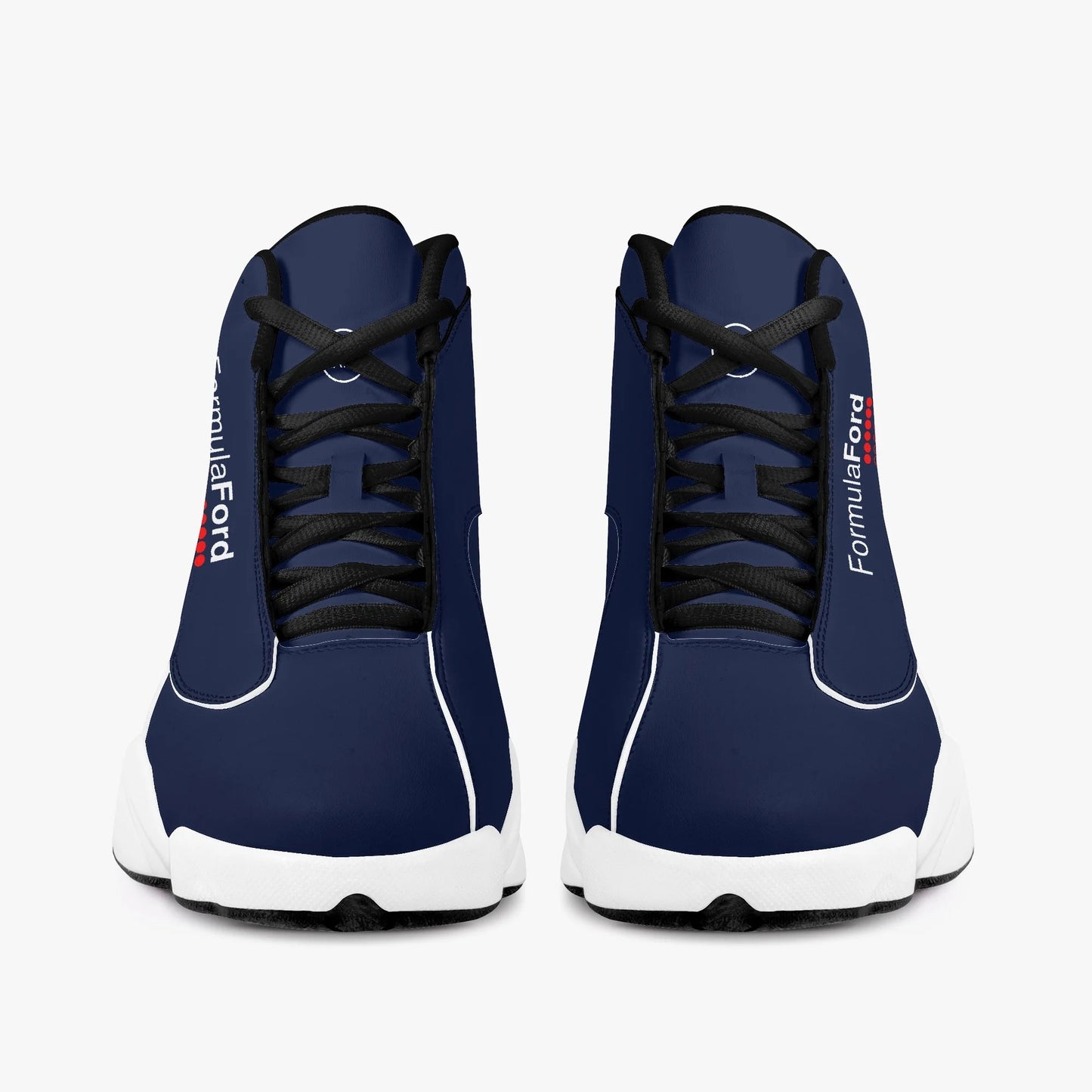 Formula Ford Official 'Shark'  High Top Leather sneakers - Navy Blue / white