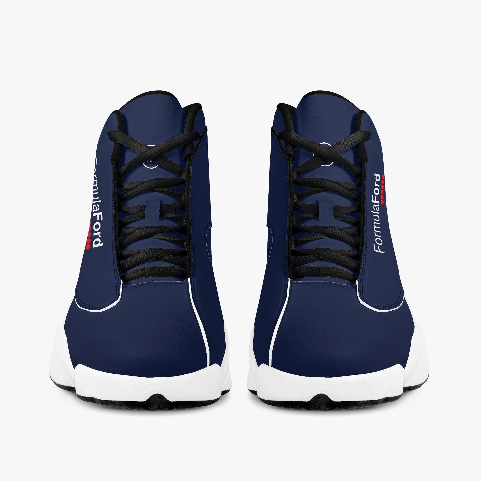 Formula Ford Official 'Shark'  High Top Leather sneakers - Navy Blue / white