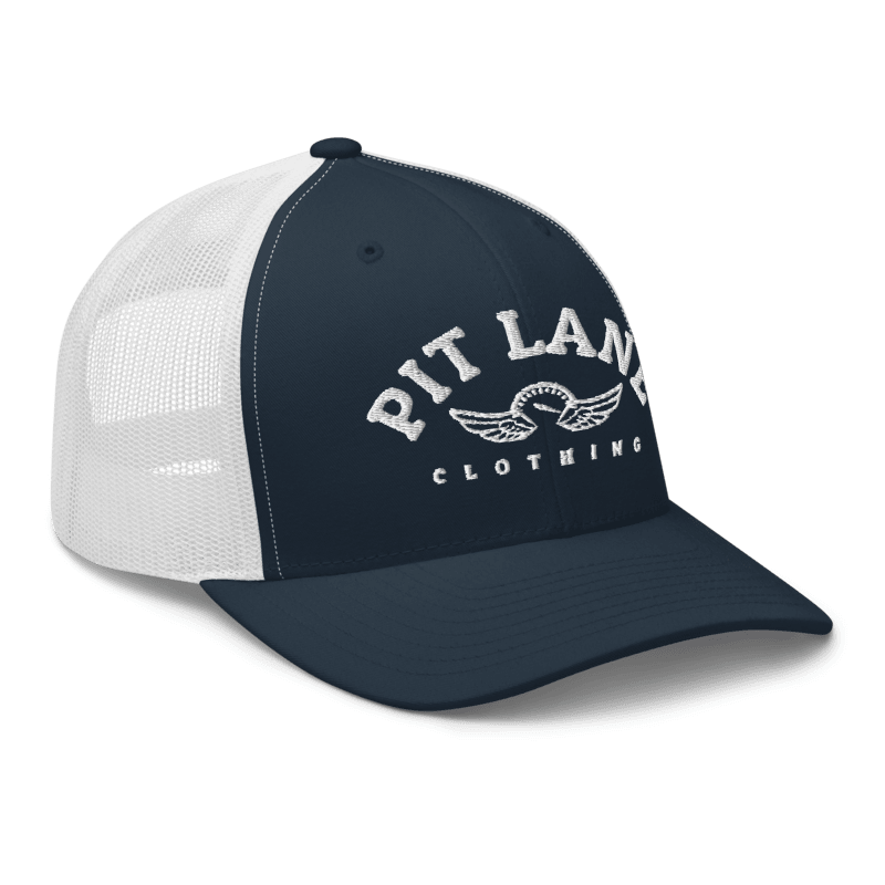 Pit Lane Clothing: Embroidered Retro Trucker Hat