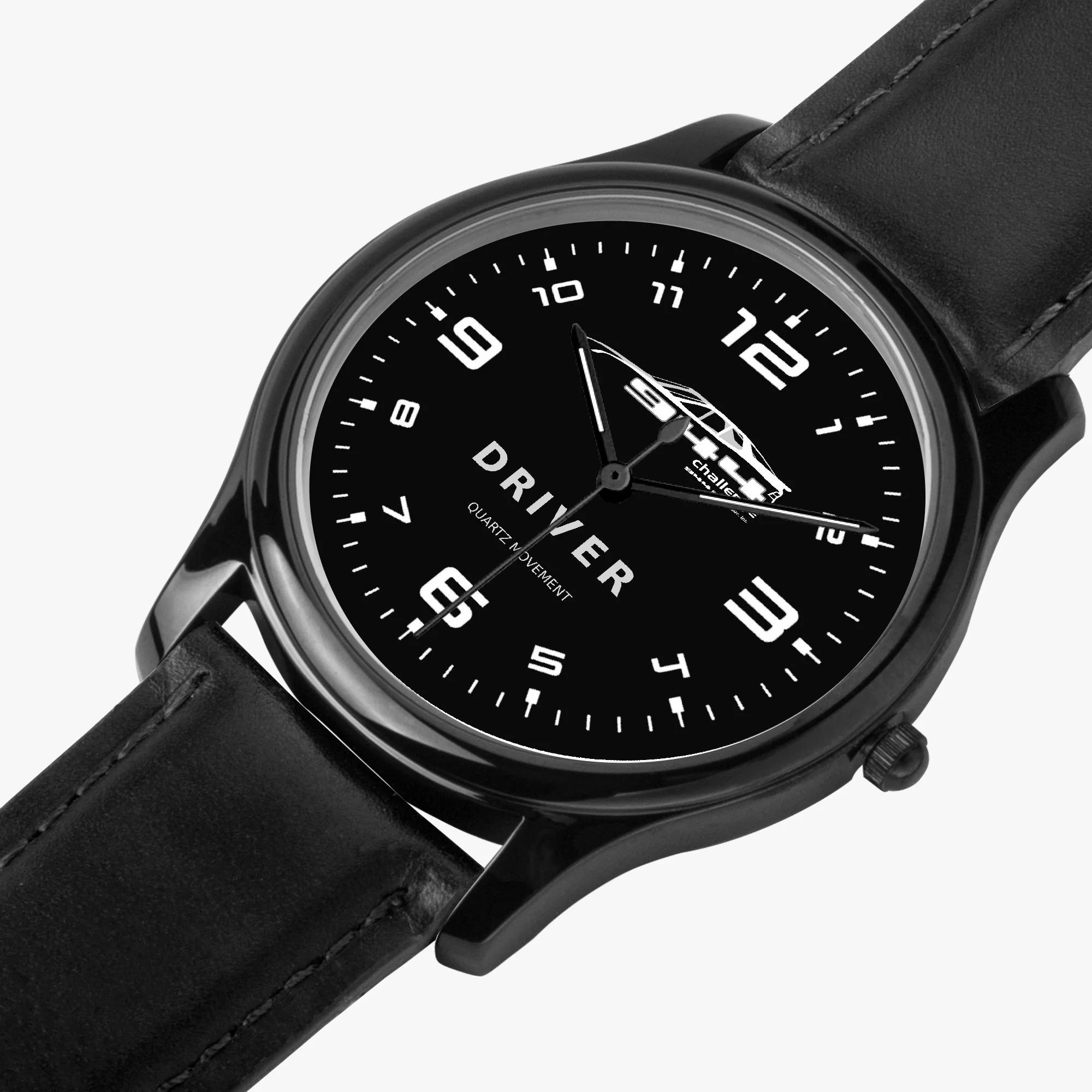 944 Challenge Series Official 'Driver' Leather strap watch - carbon black