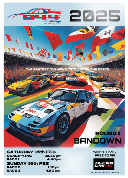 944 Challenge Series Official Event Poster - 2025 ROUND 1 - SANDOWN