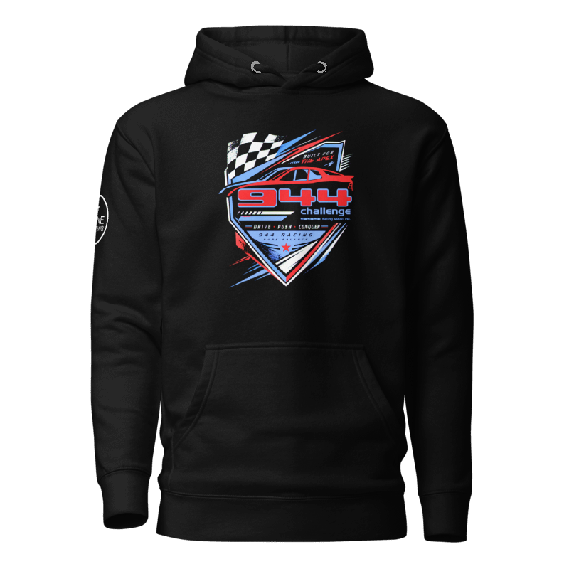 944 Racing Association - Official Fleece Hoodie - 944 racing colour logo - black