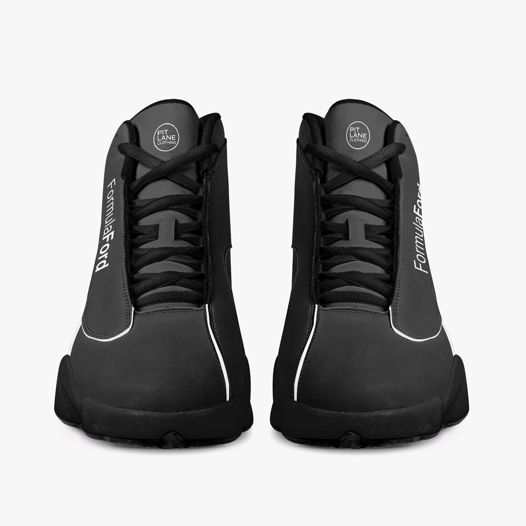 Formula Ford Official 'Shark'  High Top Leather sneakers - Full carbon / black