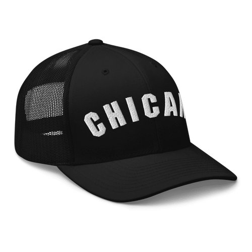 'Chicane' Embroidered Trucker cap - Black
