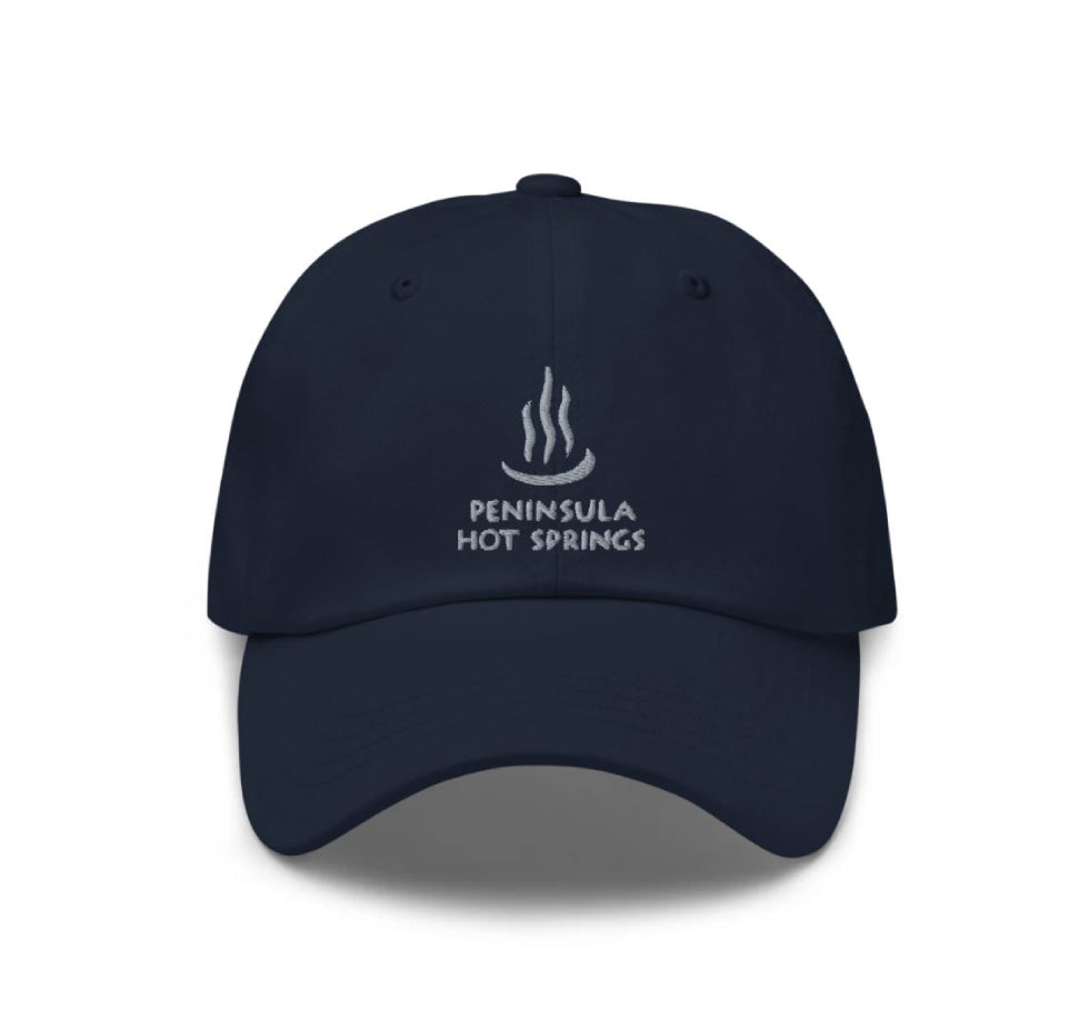 PENINSULAR HOT SPRINGS Embroidered cotton chino cap - Navy