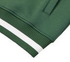 Pit Lane Clothing: Contrast Piping Zip Bomber Jacket - British Racing Green