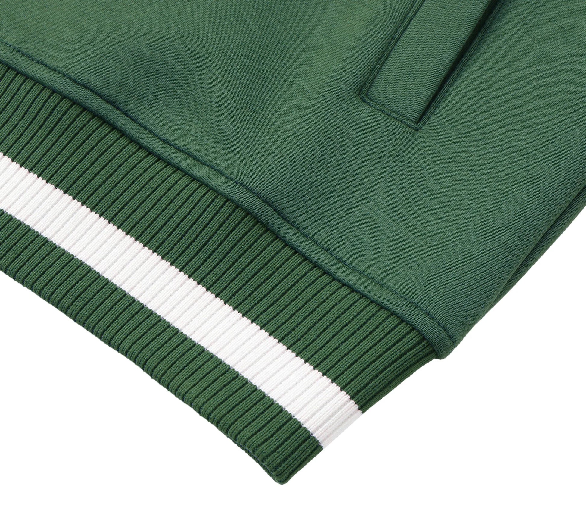Pit Lane Clothing: Contrast Piping Zip Bomber Jacket - British Racing Green