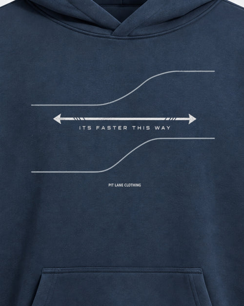 'Faster chicane' Heavyweight Fleece Hoodie