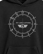 'Time' 350 GSM Hoodie - Black