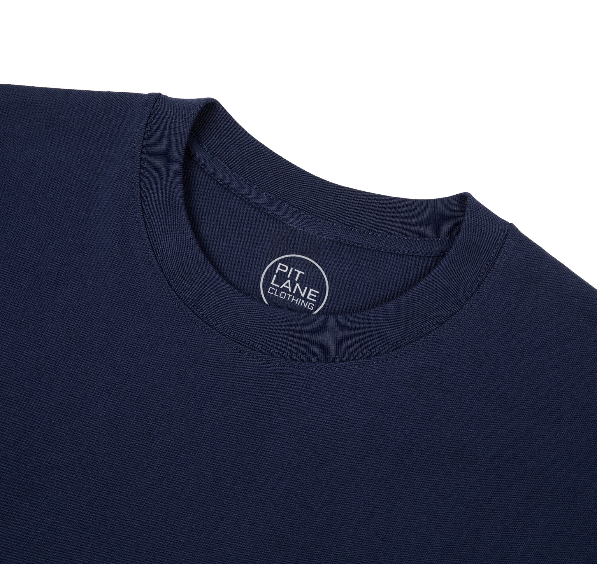 PIT LANE CLOTHING: Premium Cotton T-Shirt - Chicane - Navy