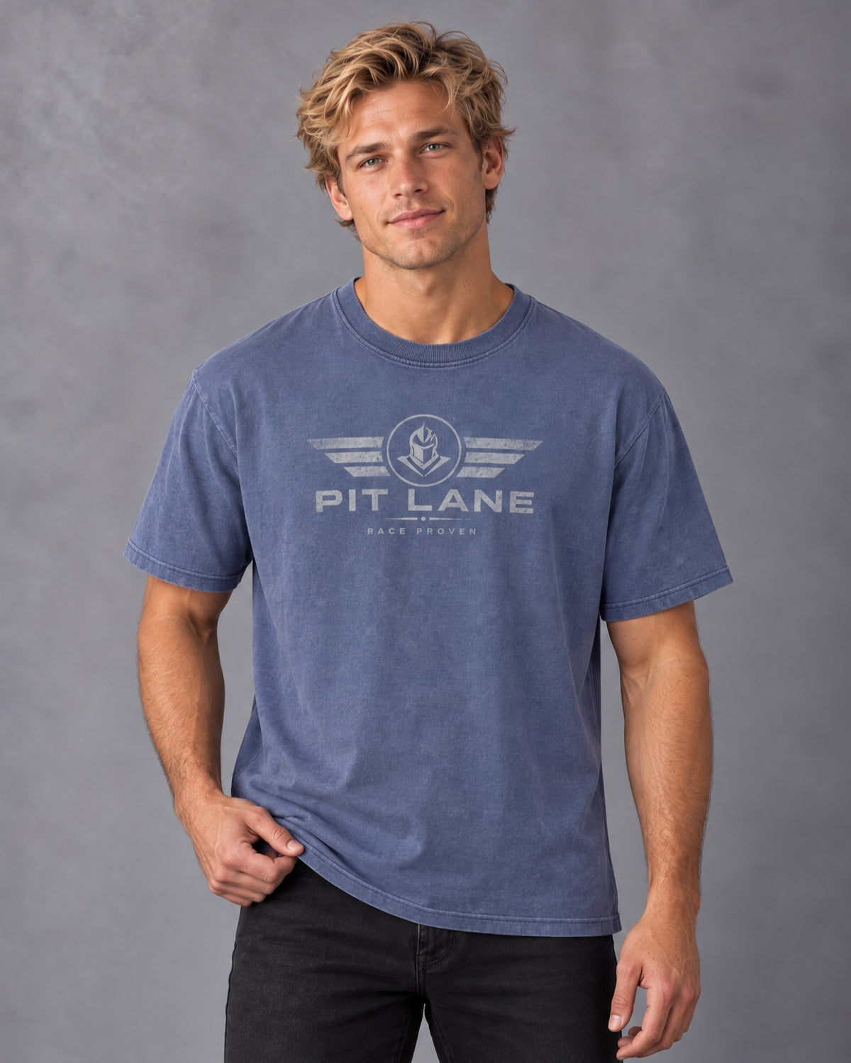 Bamboo Slub Tee - Stonewash Navy