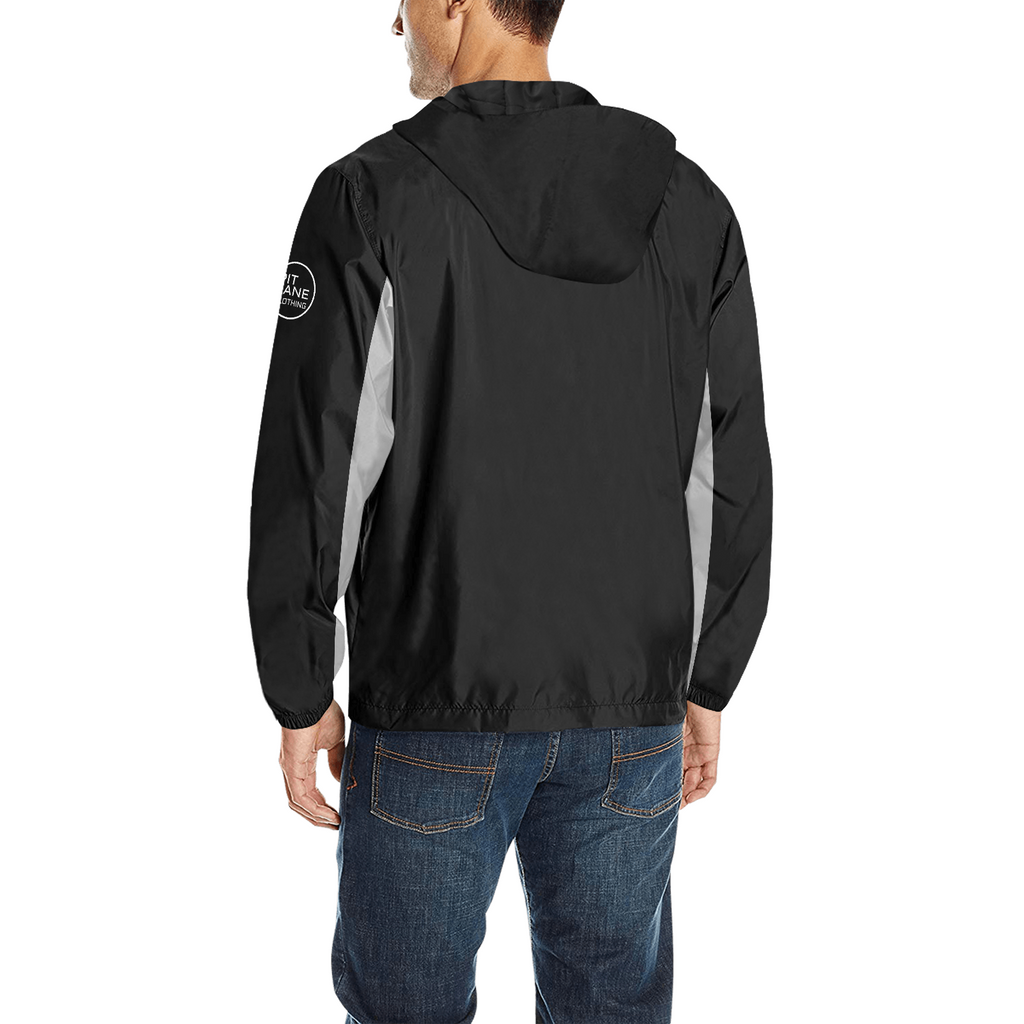 Racing Jacket – Hooded with Quilted Lining – Black & Silver | PIT LANE CLOTHING