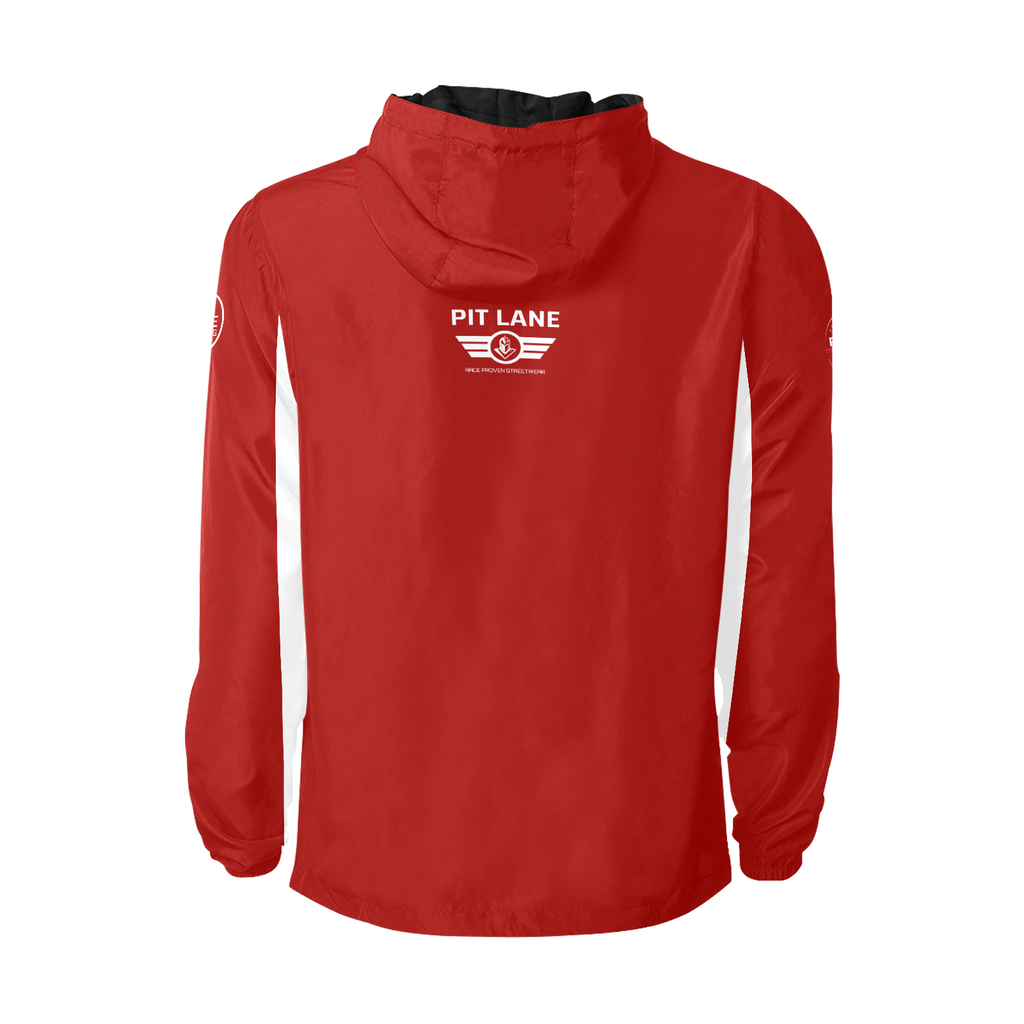 Racing Jacket – Hooded with Quilted Lining – Red & White | PIT LANE CLOTHING