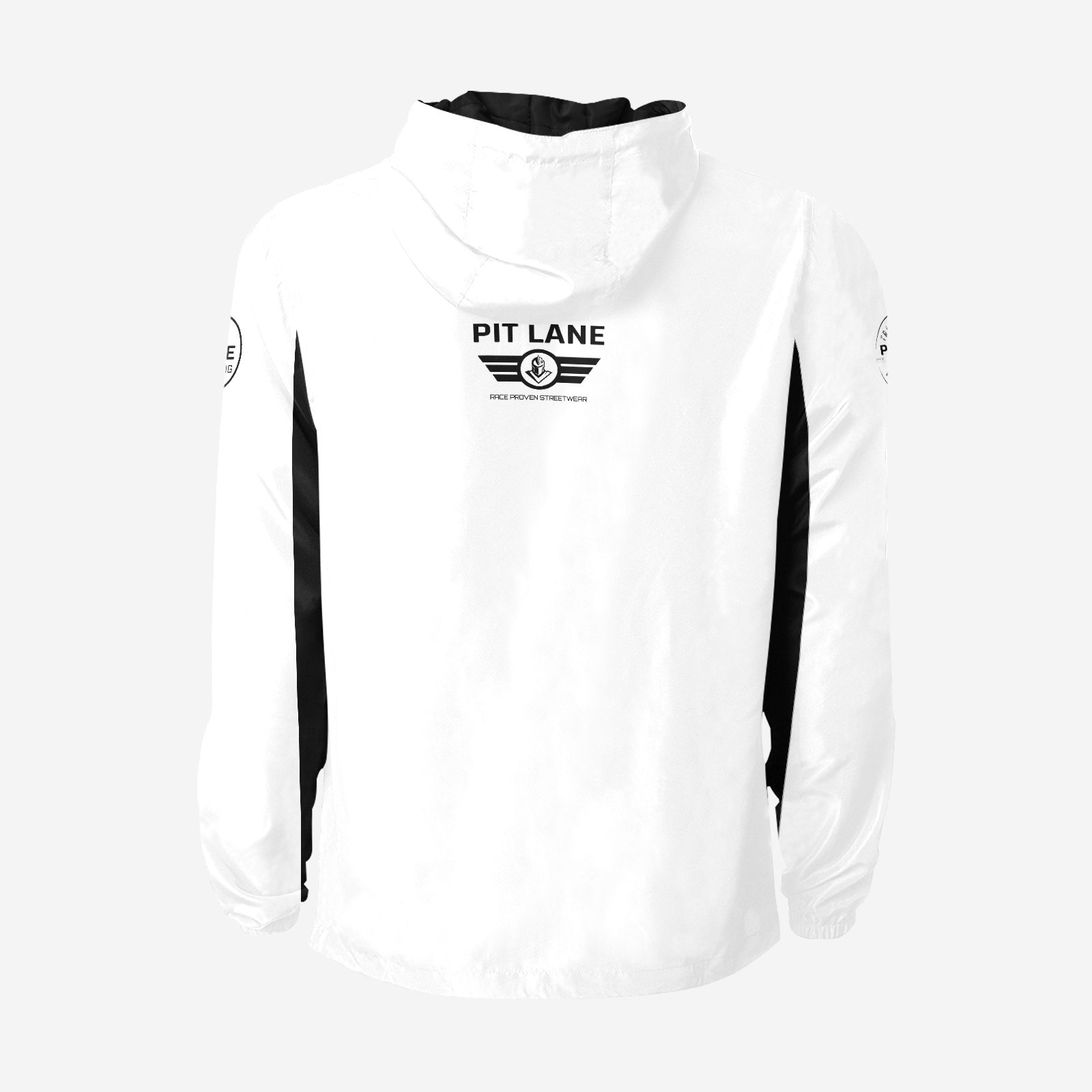 Pit Lane Clothing: 300 KPH Waterporoof Quilted Race Jacket - White/Silver